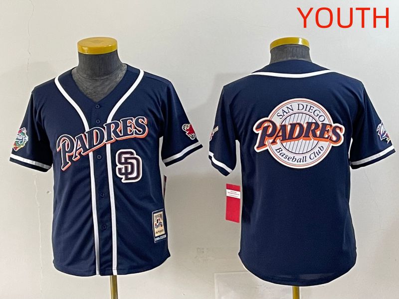 Youth 2025 San Diego Padres Blank Blue Throwback Game Nike MLB Jersey style 22->youth mlb jersey->Youth Jersey